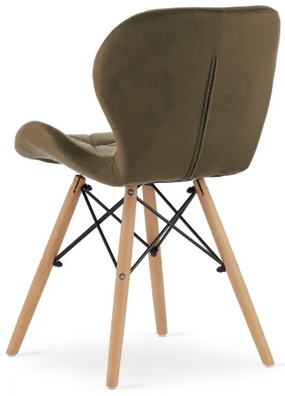 TRENDIE Jedálenské stoličky SKY hnedé 4 ks - škandinávsky štýl