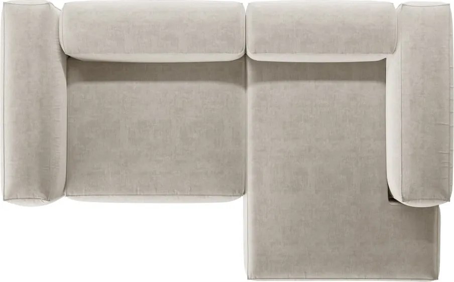 Béžová rohová pohovka (pravý roh/s leňoškou) Bergamo – Cosmopolitan Design