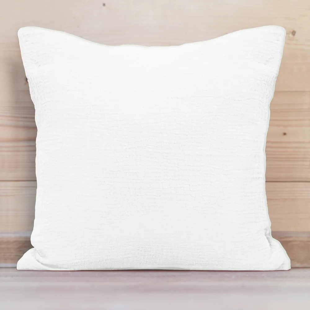Biante Mušelínová obliečka na vankúš MSN-010 Snehovo biela 50 x 50 cm