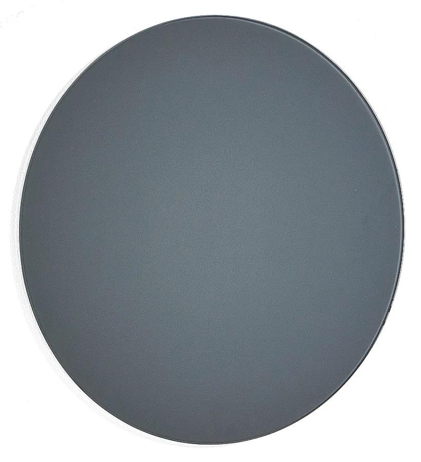 Okrúhla sklenená magnetická tabuľa CAROL, Ø 450 mm, šedá