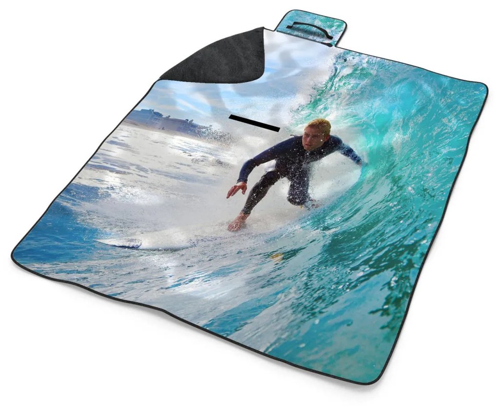 Sablio Plážová deka Surfista na vlne: 200x140 cm
