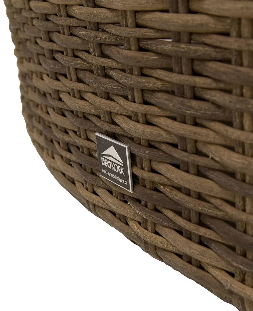 DEOKORK Ratanový rohový diel BORNEO LUXURY (hnedá)