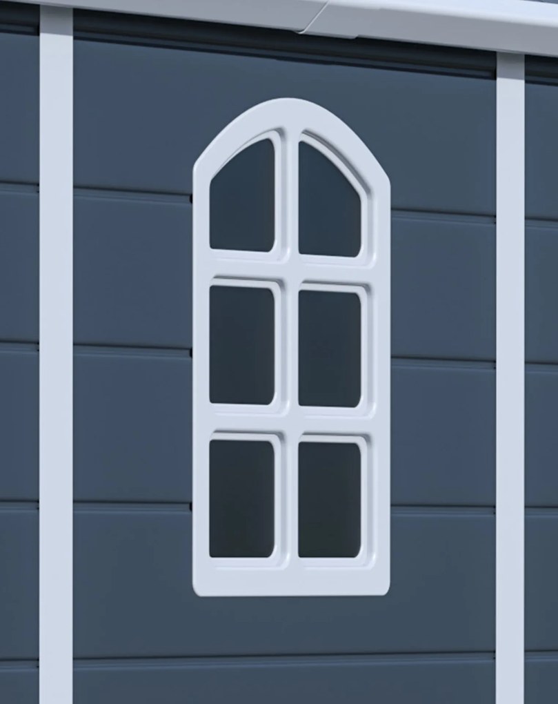 Záhradný domček G21 Boston 670 - 241 x 278 cm, plastový, šedý
