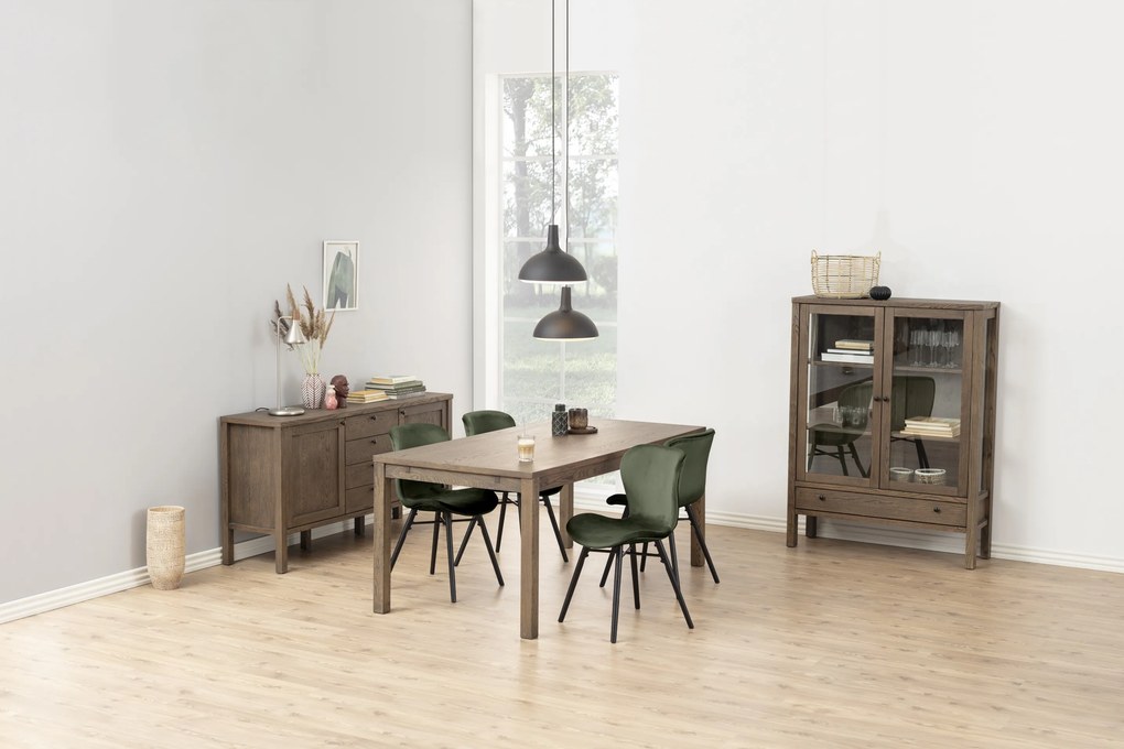 stolička ALTEA zamat lesná zeleň / nohy čierne - moderná do obývacej izby / jedálne