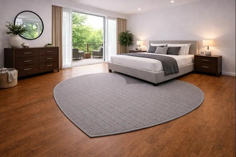 Vopi, Kusový koberec Udinese šedý srdce, 100x120 srdce, šedá, chodba / predsieň