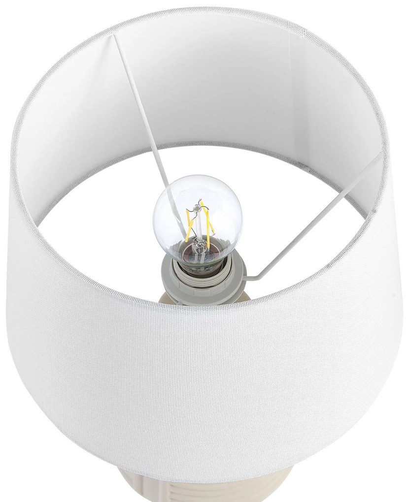 Keramická stolná lampa béžová OZAMA Beliani