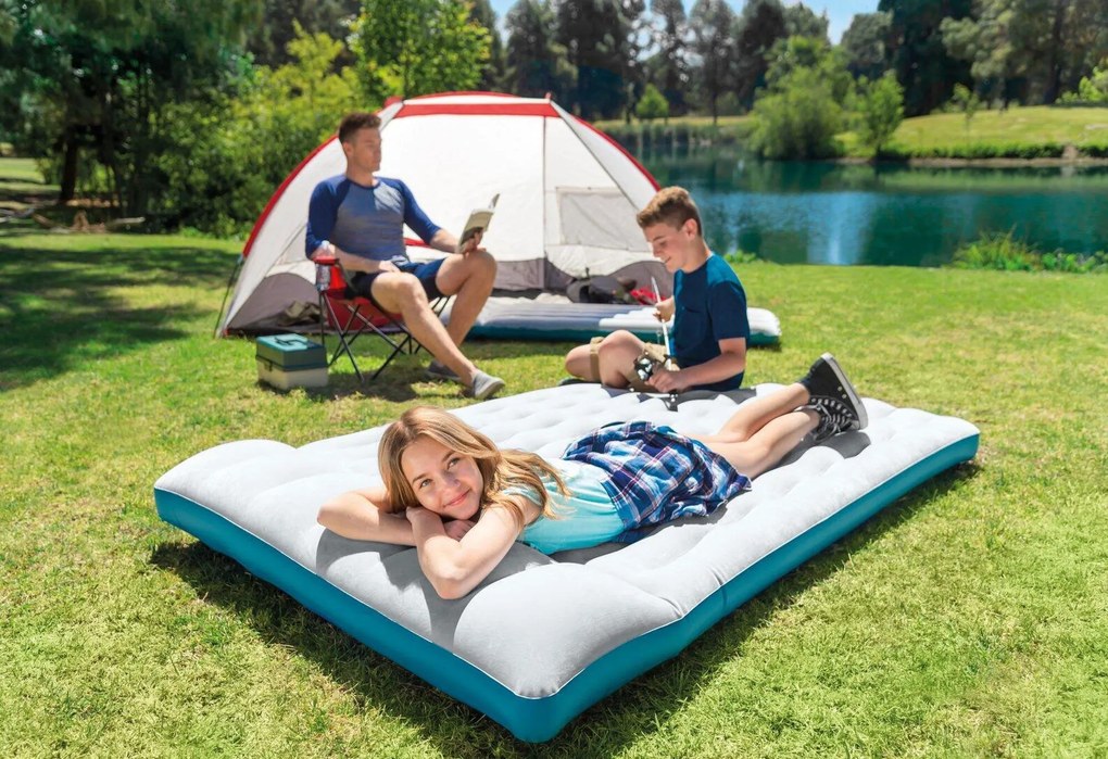 Nafukovací kempingový matrac 193x127x17 cm s opierkou hlavy INTEX 67999