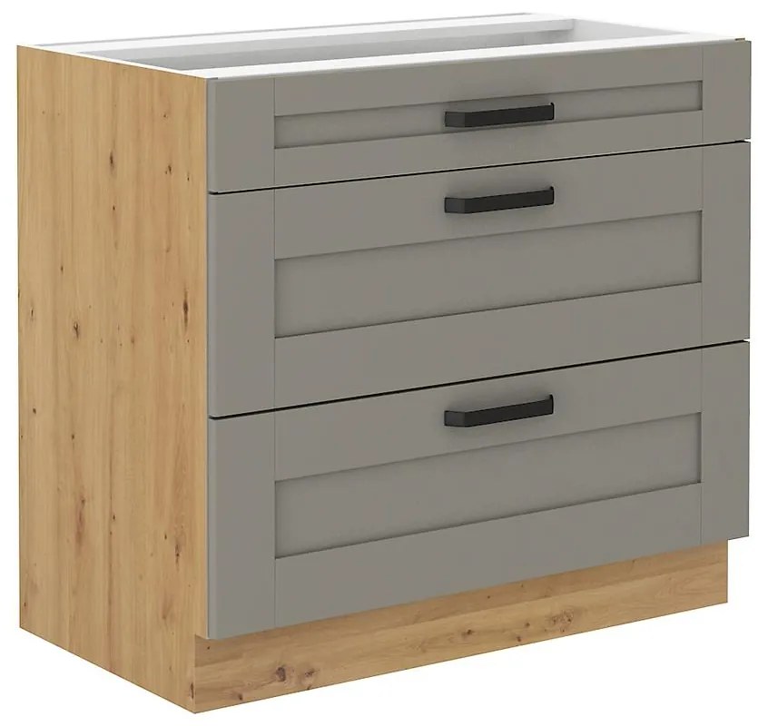 Kuchynská skrinka Luna claygrey/artisan 80D 3S BB