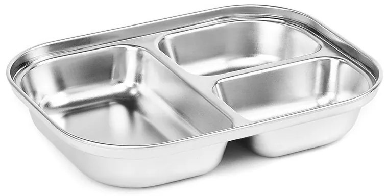Glasslock Nerezová obdĺžniková dóza Cuitisan - 3 časti - 750ml