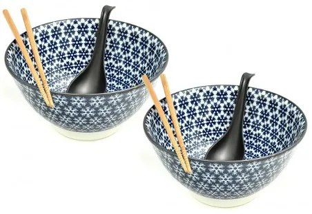 misky na ramen, komplet - Yuki 19.5 cm , 1100ml