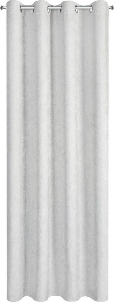 ZÁVES NA KRÚŽKOCH GWEN 140X250 CM STRIEBORNÁ