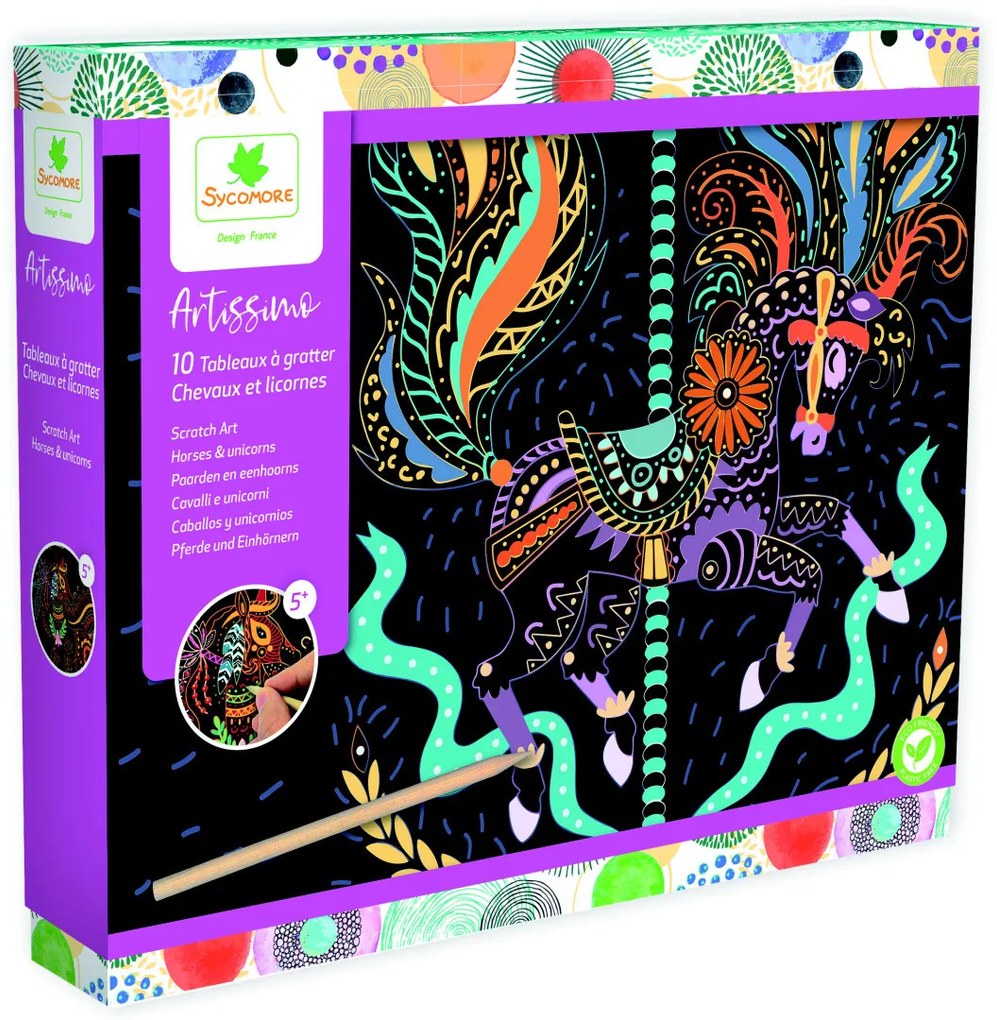 Artissimo - vyškrabávanie - Kone a jednorožce