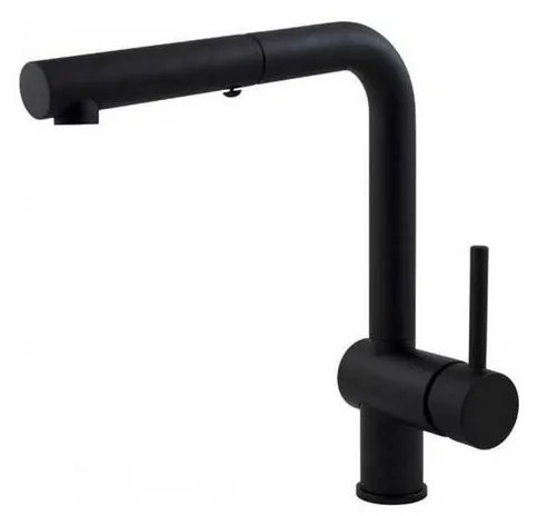 Paffoni - Drezová batéria LIGHT s vysúvacím sprchovacím nástavcom, 29,2 cm, čierna