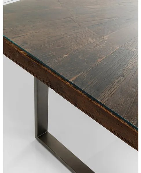 Conley stôl sivý/hnedý 180x90 cm