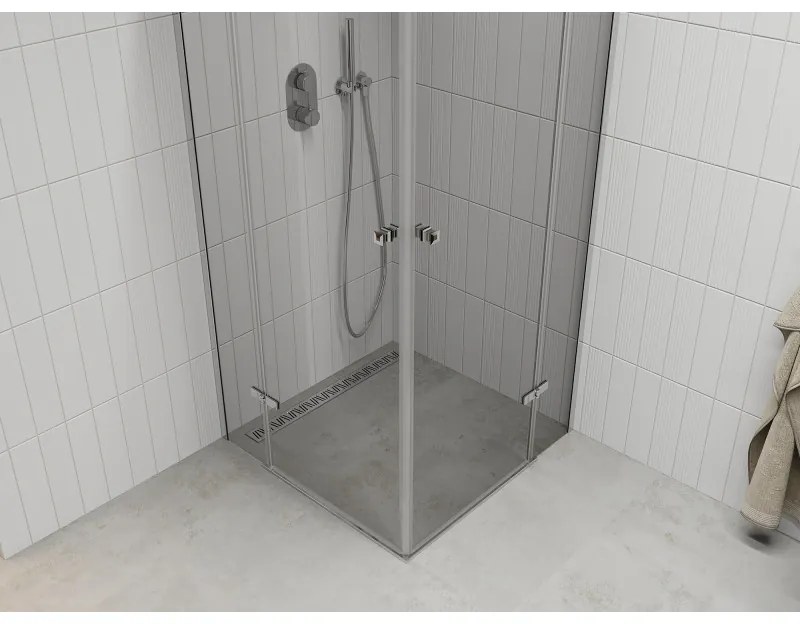 Mexen Roma, Duo Door, sprchovací kút 90 (dvere) x 90 (dvere), 6mm číre sklo, chrómový profil, 854-090-090-02-00