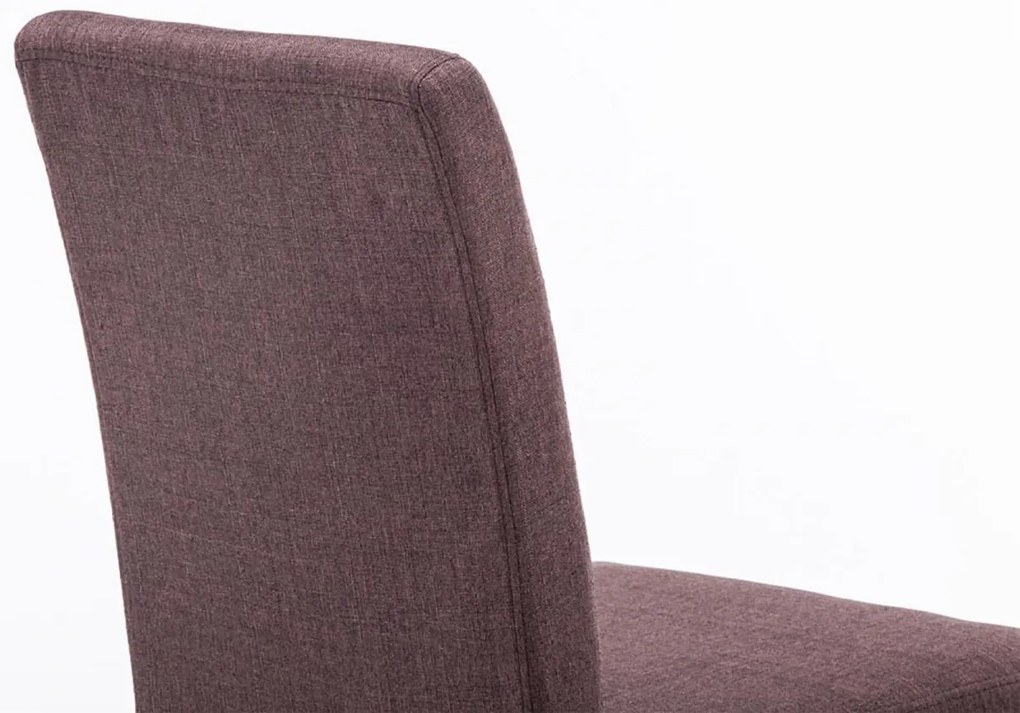 Jedálenská stolička Inn (SET 2 ks) - látka, nohy čierne - Hnedá