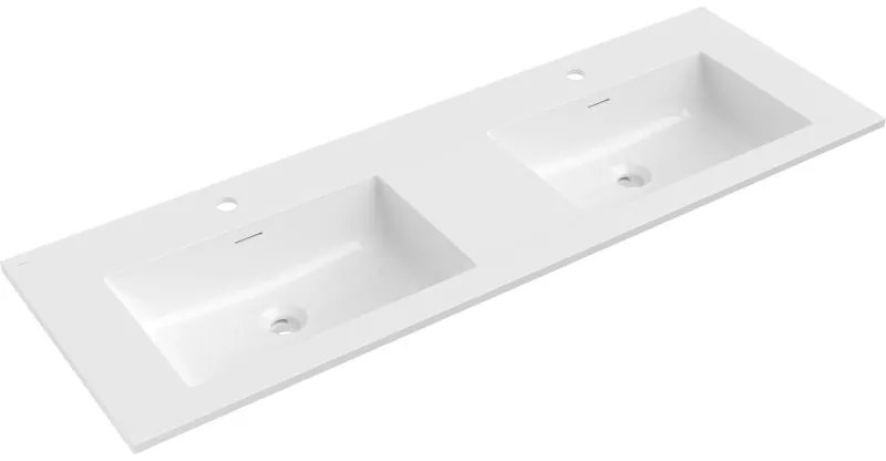 Mexen Otis, dvojumývadlo na zapustenie 141 x 46,5 cm, biela lesklá, 25181400D