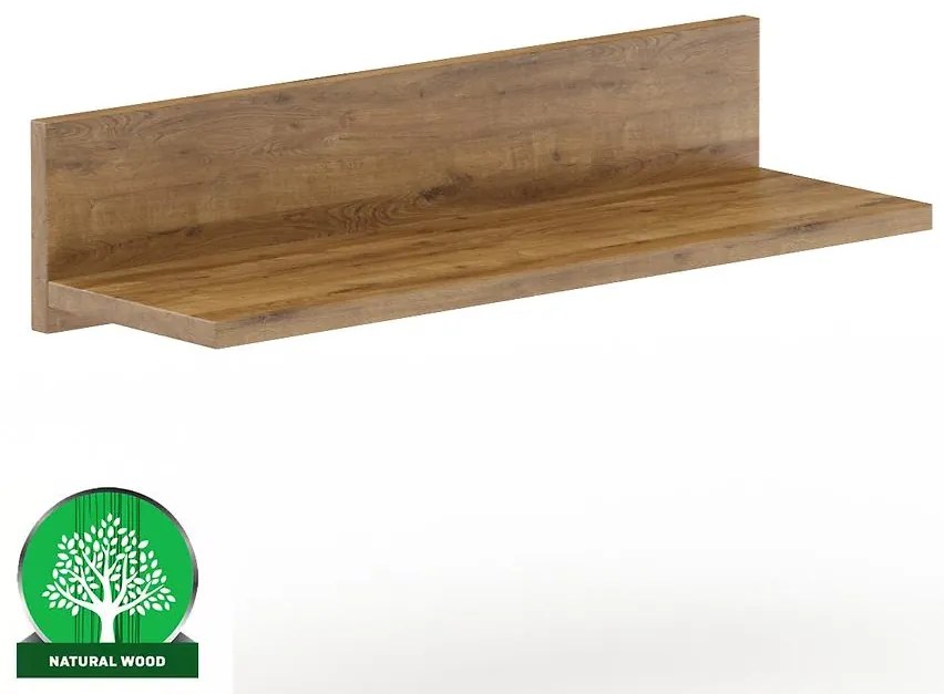 Nástenná polica SOSNA PK151 80x18x25 cm  dub