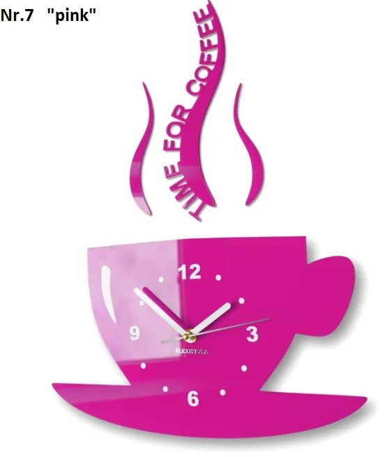 Nástenné hodiny Time for coffee Tmavomodrá