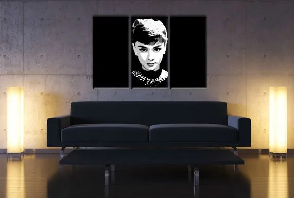 Ručne maľovaný POP Art obraz Audrey HEPBHURN | rôzne rozmery