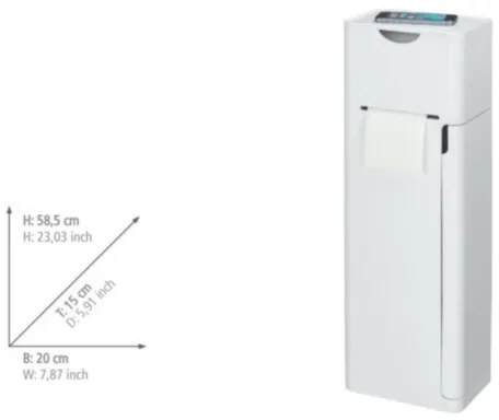 WENKO 24212100 - WC kefa IMON 20x58,5 cm biela