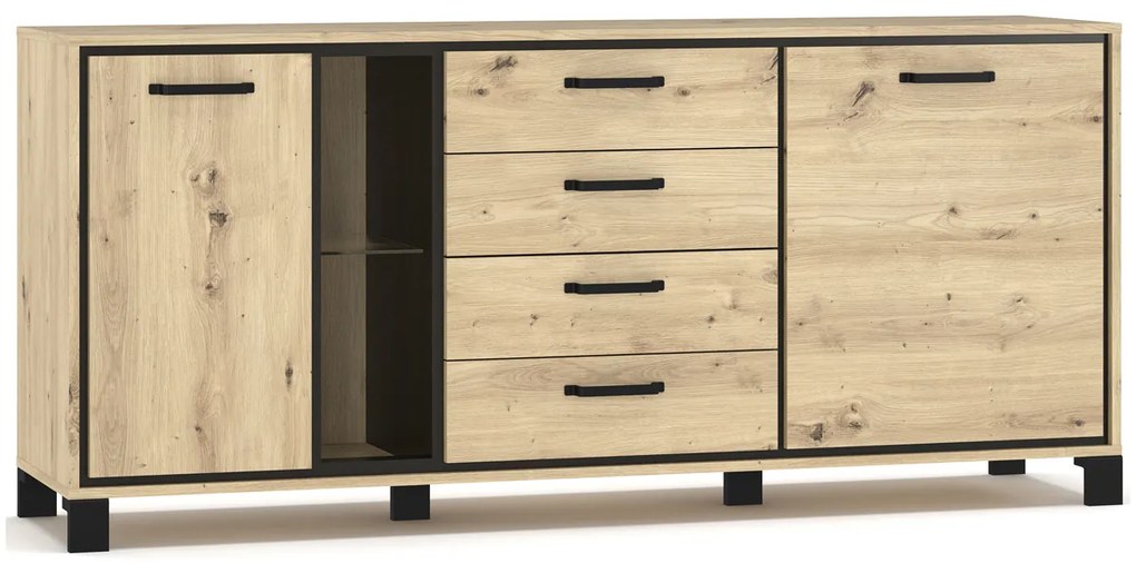 Obývacia izba Vinap - dub artisan / wenge tmavá