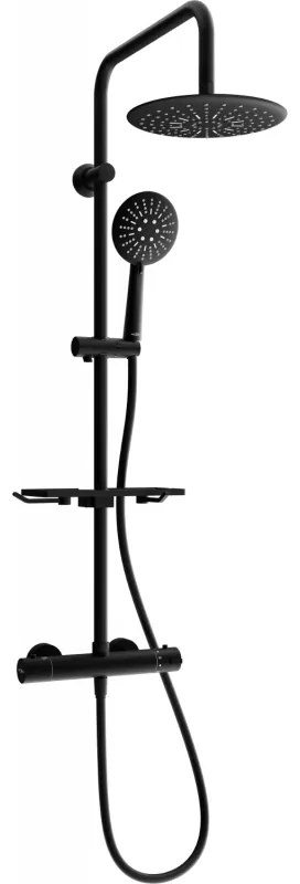Mexen KT67 sprchový set s termostatickou batériou Kai, čierna, 771506793-70