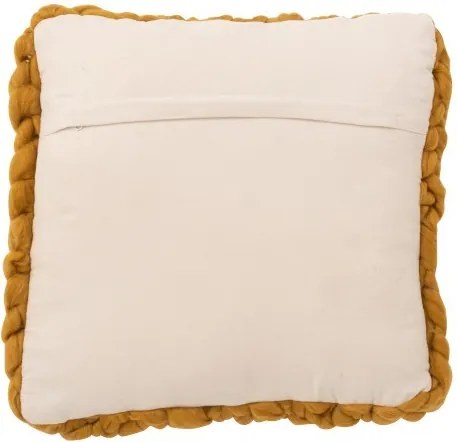 Pletený okrový vankúš Tricot ochre - 40 * 40 cm