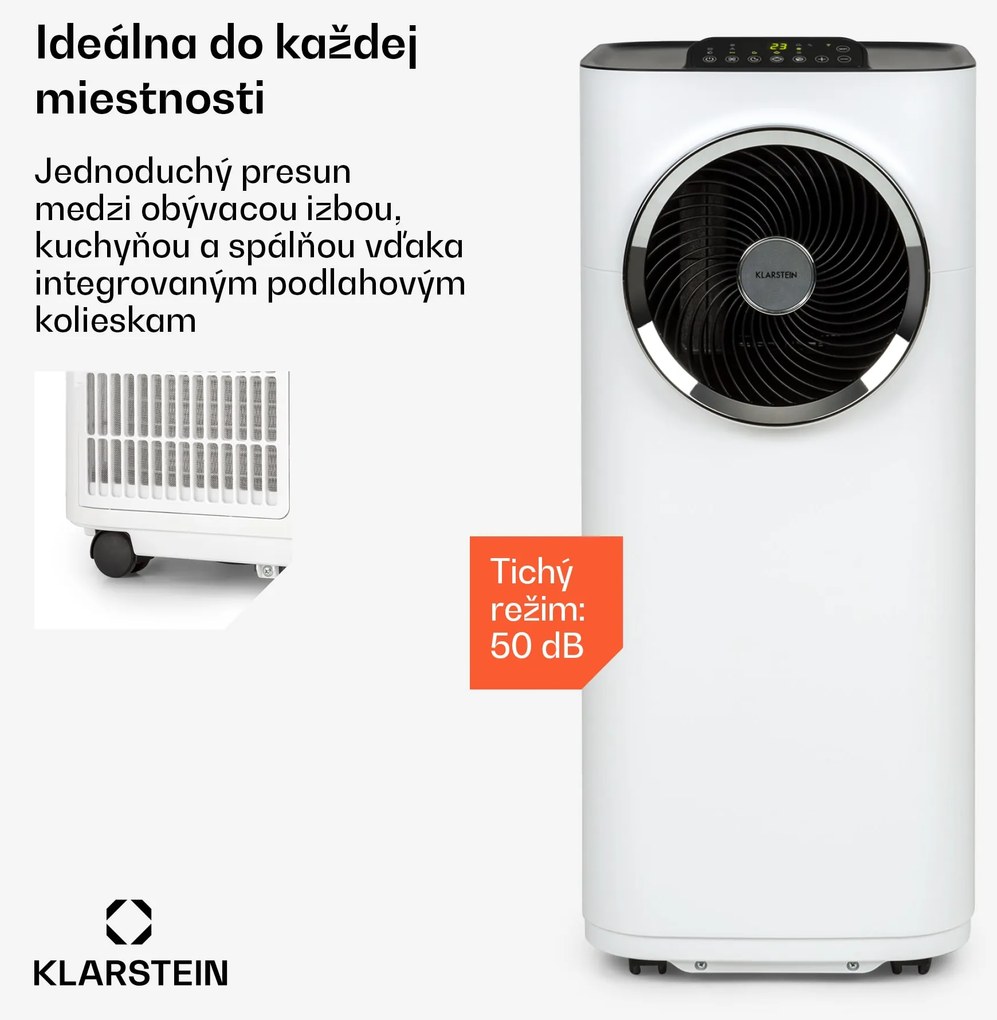 Klarstein Kraftwerk Smart 12K, mobilná klimatizácia 3 v 1, 12 000 BTU, ovládanie cez aplikáciu, biela