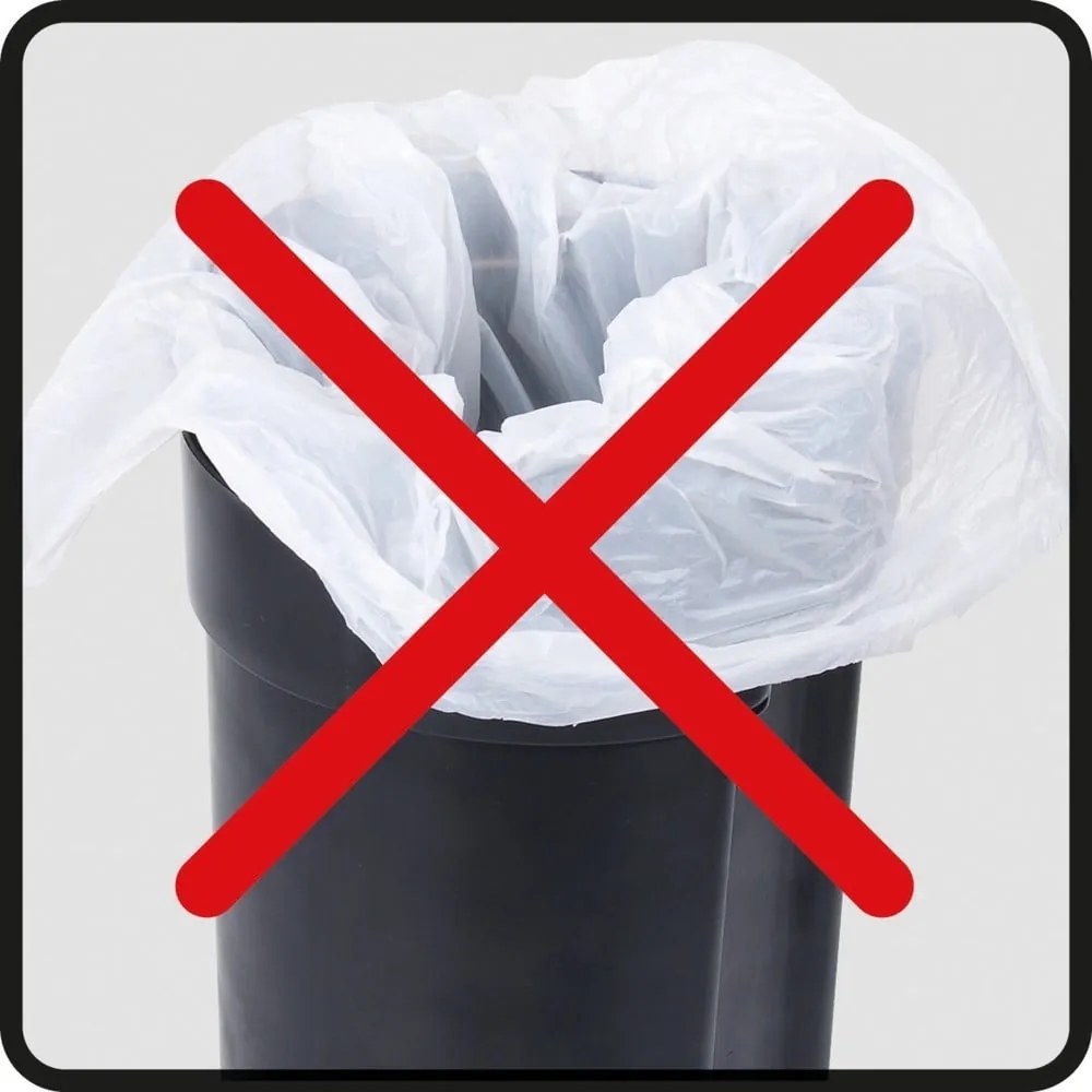 Čierny odpadkový kôš Wenko Leman, 5 l