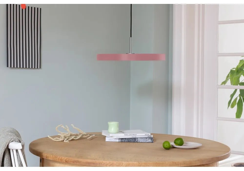 Ružové LED závesné svietidlo s kovovým tienidlom ø 43 cm Asteria Medium – UMAGE