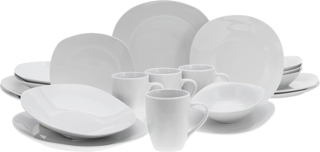 XXXLutz KOMBINOVANÝ SERVIS SQUARE WEISS 20-dielne Creatable - Online Only bytové doplnky - 007768134403