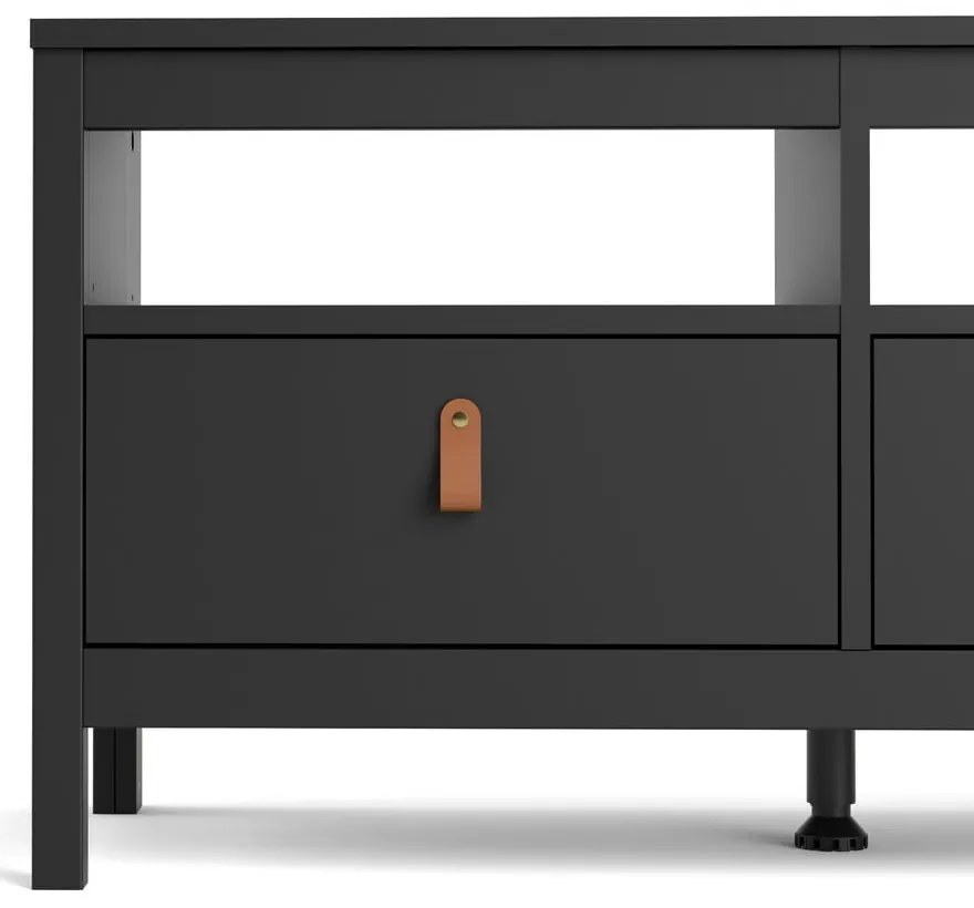 Čierny TV stolík 151x54 cm Madrid – Tvilum
