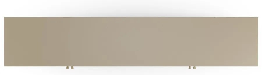 Krémovobiely kovový TV stolík 160x50x35 cm Fayna – Marckeric