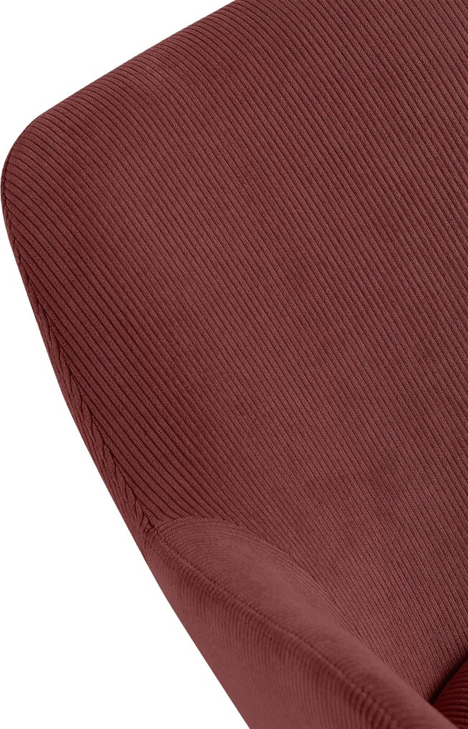 Jedálenská stolička Olema látka cord - bordová