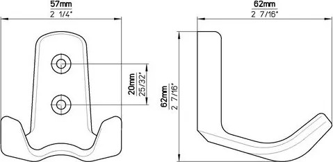 Siro Nábytkový vešiak KUBO malý nikel