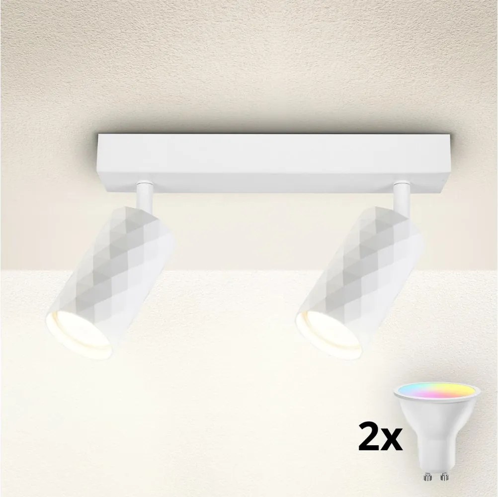 Brilagi - LED RGBW stmievateľné bodové svietidlo SELE DIAMANT 2xGU10/6,5W/230V Wi-Fi biele