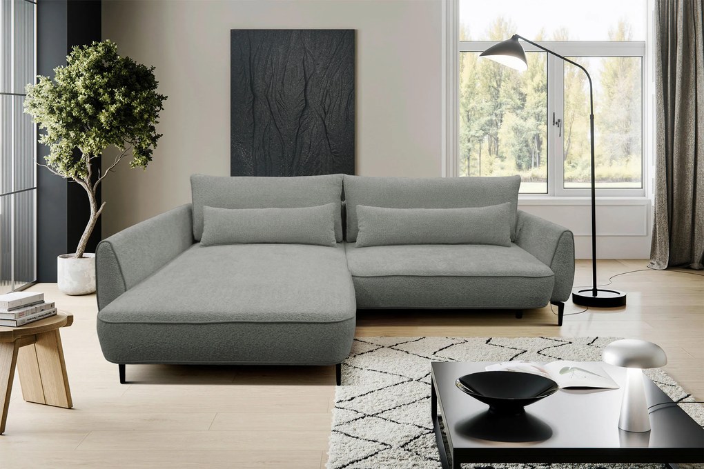 XXXLutz ROHOVÁ SEDAČKA, textil, sivá MID.YOU - Sedačky - 001574005705
