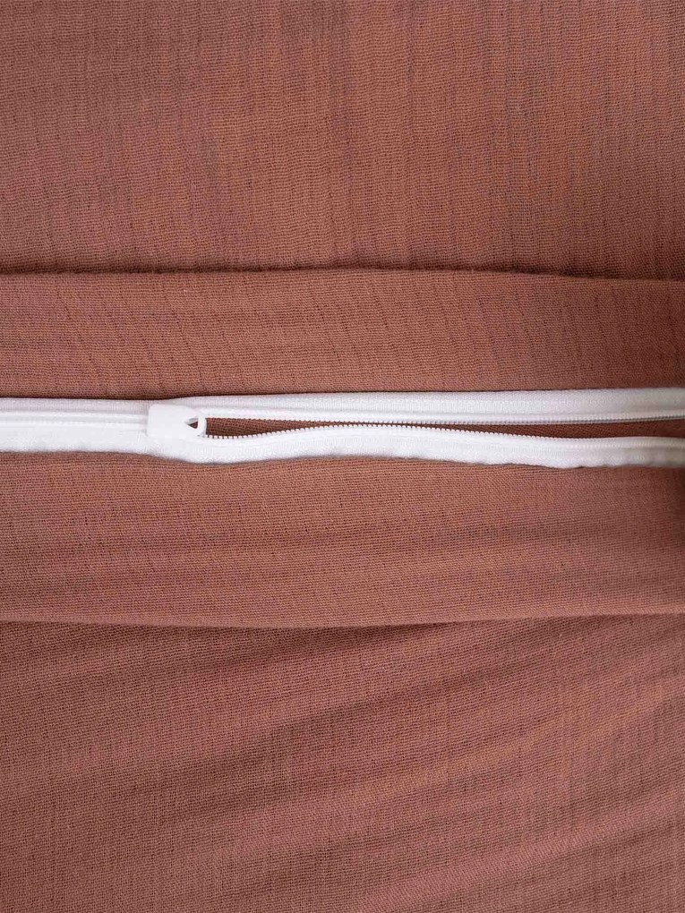 Mušelínová obliečka na vankúš 50 × 70 cm - Alexia terakota