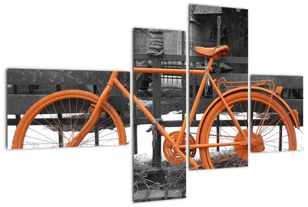 Obraz oranžového kolesá