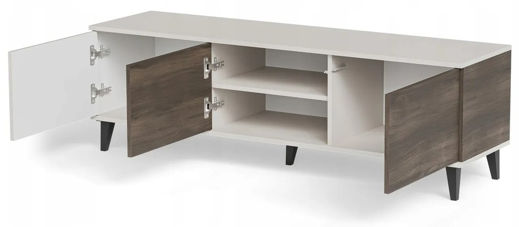 TV skrinka Random 150 cm kašmír/orech