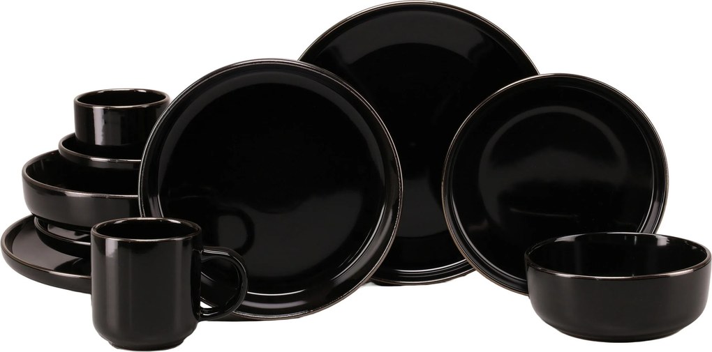 XXXLutz KOMBINOVANÝ SERVIS Nordic Festive Schwarz 10-dielne Creatable - Online Only bytové doplnky - 007768073901