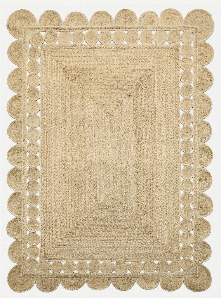 Ručne viazaný kusový koberec Juno J-38 Natural, 120x170, béžová, chodba / predsieň, Diamond Carpets India