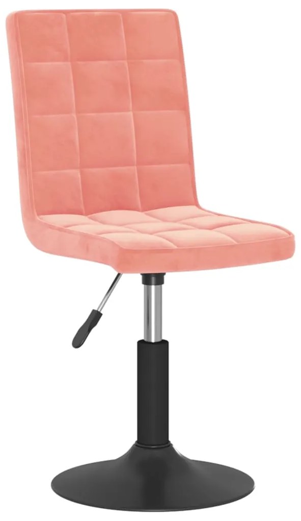 vidaXL Barová stolička ružová zamatová