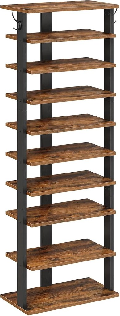 Botník Vasagle Kloudy 50 cm čierny/hnedý II
