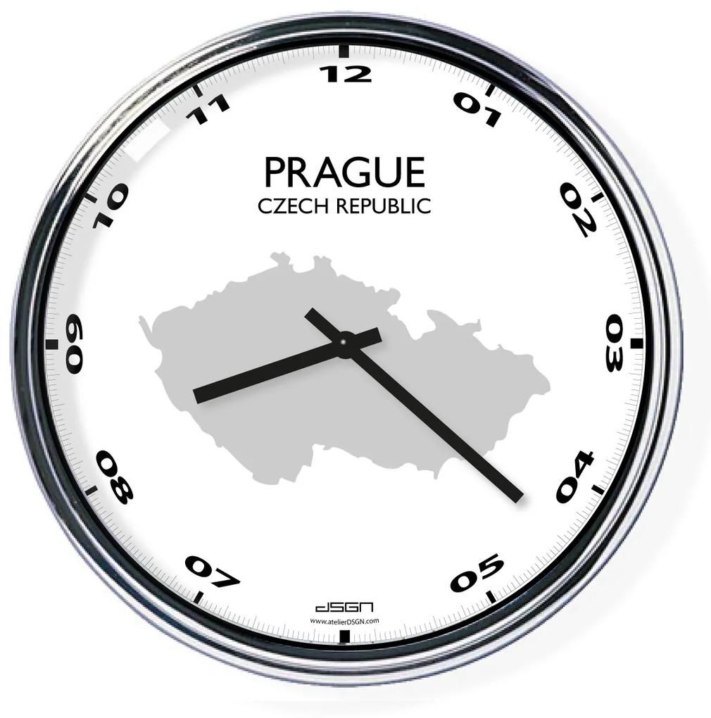 Kancelárske nástenné hodiny: Praha,  Výber farieb Tmavé
