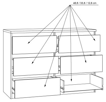 Komoda s zásuvkami MAO dub artisan