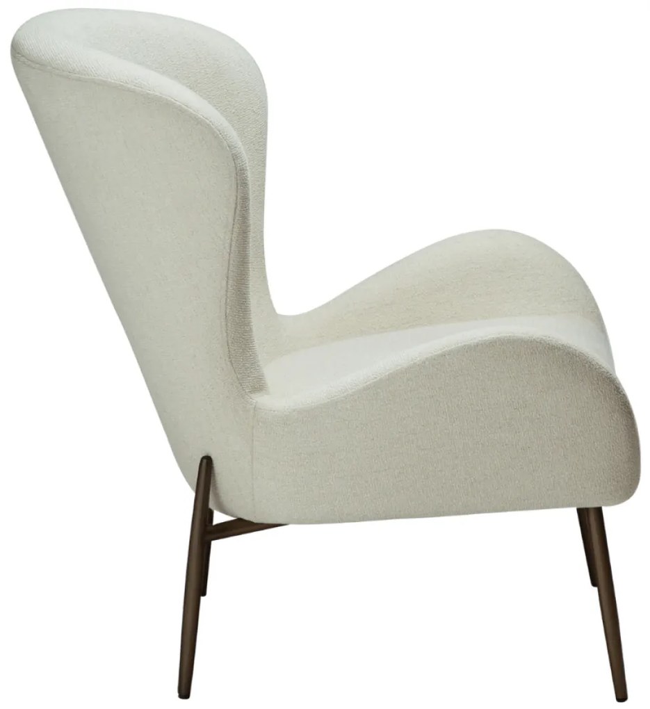 GLAM ČALÚNENÉ LOUNGE KRESLO pebble earth/black