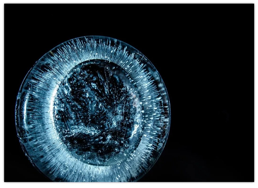 Sklenený obraz ľadovej kvapky (70x50 cm)