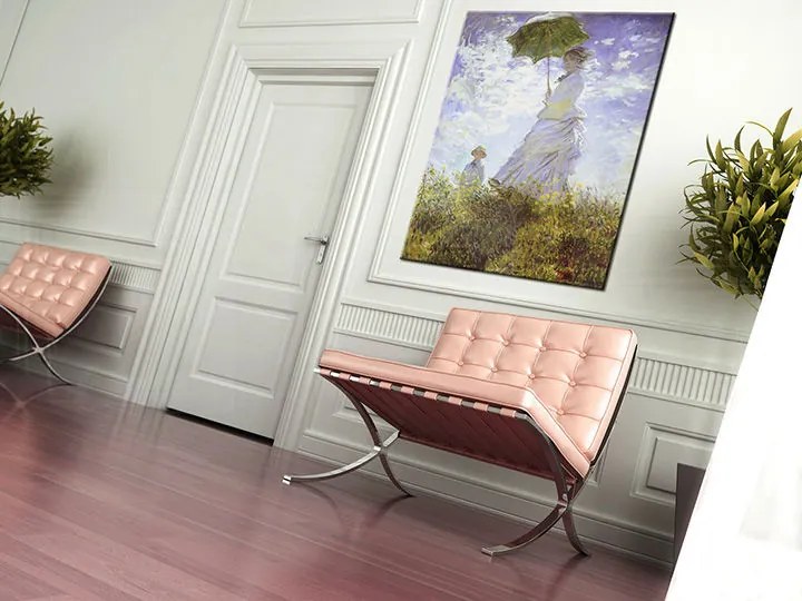 Obraz na plátne DIEVČA S DÁŽDNIKOM – Claude Monet   000 | rôzne rozmery